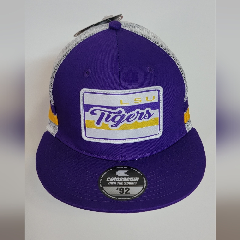 Louisiana State Tigers Baseball Colosseum LSU Team Trucker Cap Hat Fast Ship NEW
